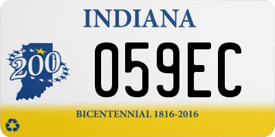 IN license plate 059EC