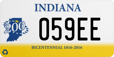 IN license plate 059EE