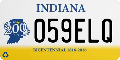 IN license plate 059ELQ