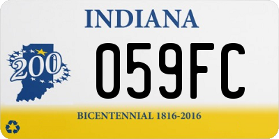 IN license plate 059FC