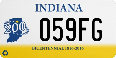 IN license plate 059FG
