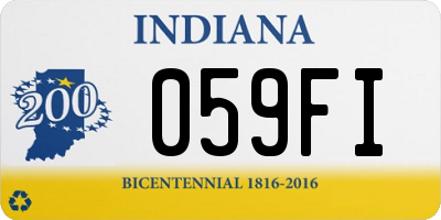 IN license plate 059FI