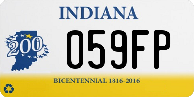 IN license plate 059FP