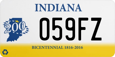 IN license plate 059FZ