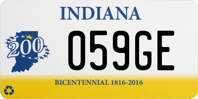 IN license plate 059GE