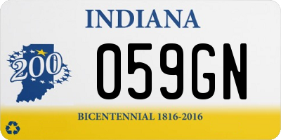IN license plate 059GN
