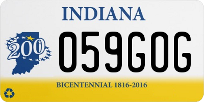 IN license plate 059GOG
