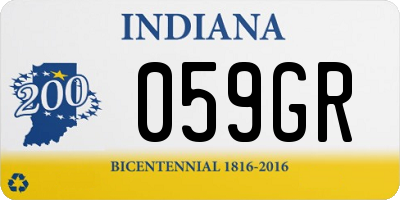 IN license plate 059GR