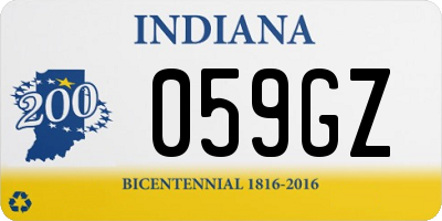 IN license plate 059GZ