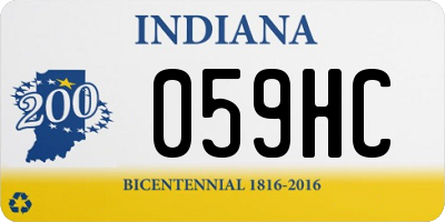 IN license plate 059HC