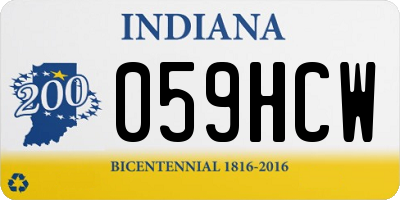 IN license plate 059HCW