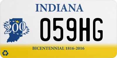 IN license plate 059HG