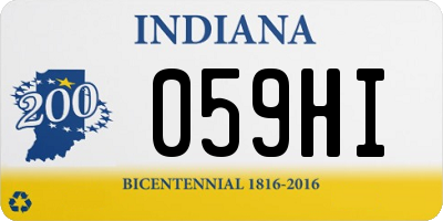 IN license plate 059HI