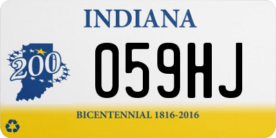 IN license plate 059HJ