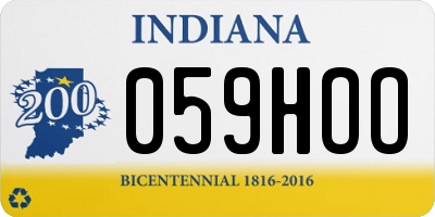 IN license plate 059HOO