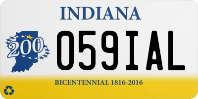 IN license plate 059IAL