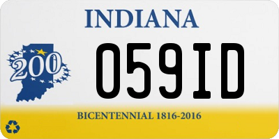 IN license plate 059ID