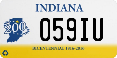 IN license plate 059IU