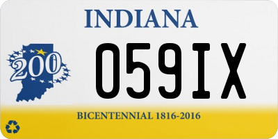IN license plate 059IX