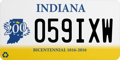 IN license plate 059IXW
