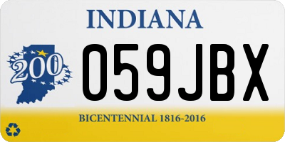 IN license plate 059JBX