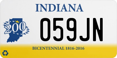 IN license plate 059JN