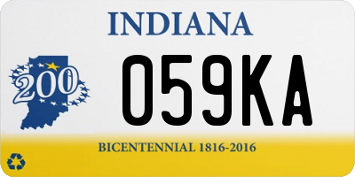 IN license plate 059KA