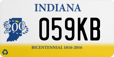IN license plate 059KB