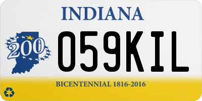 IN license plate 059KIL