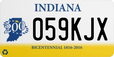 IN license plate 059KJX