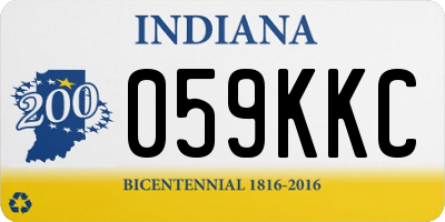 IN license plate 059KKC
