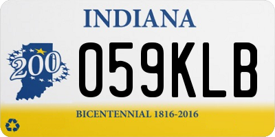 IN license plate 059KLB