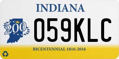IN license plate 059KLC