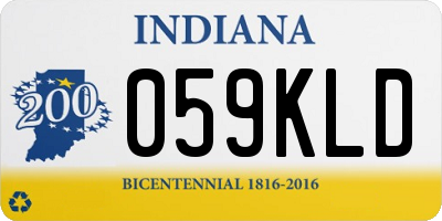 IN license plate 059KLD
