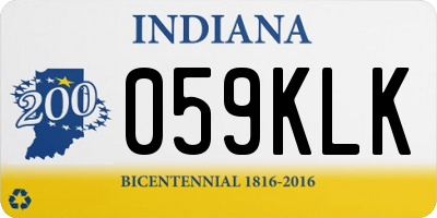 IN license plate 059KLK
