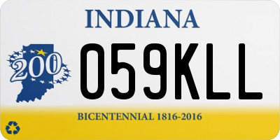 IN license plate 059KLL