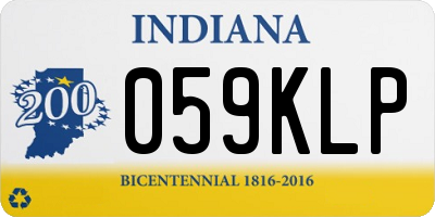 IN license plate 059KLP
