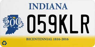 IN license plate 059KLR
