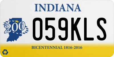IN license plate 059KLS
