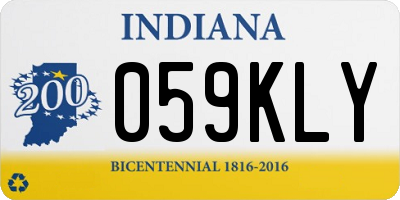 IN license plate 059KLY