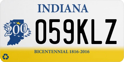 IN license plate 059KLZ