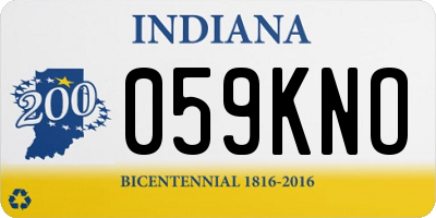 IN license plate 059KNO