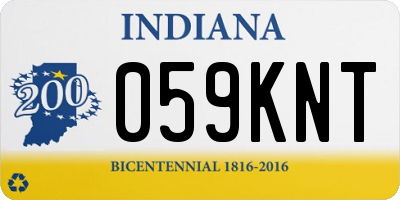 IN license plate 059KNT