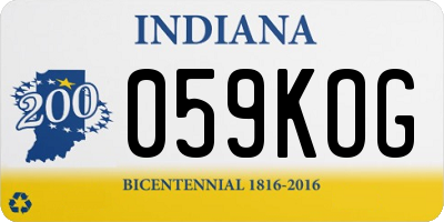 IN license plate 059KOG