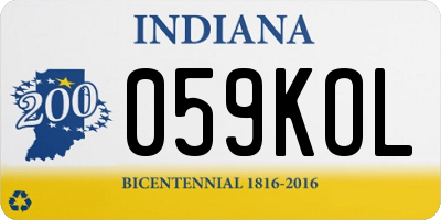 IN license plate 059KOL