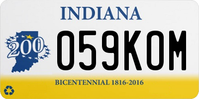 IN license plate 059KOM