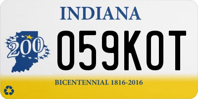 IN license plate 059KOT