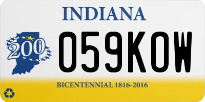 IN license plate 059KOW