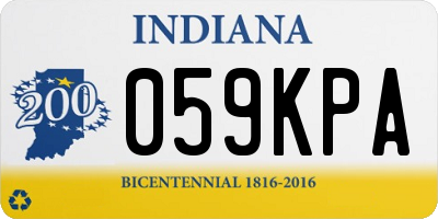 IN license plate 059KPA