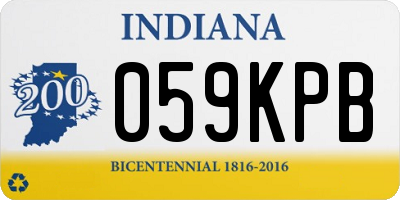 IN license plate 059KPB